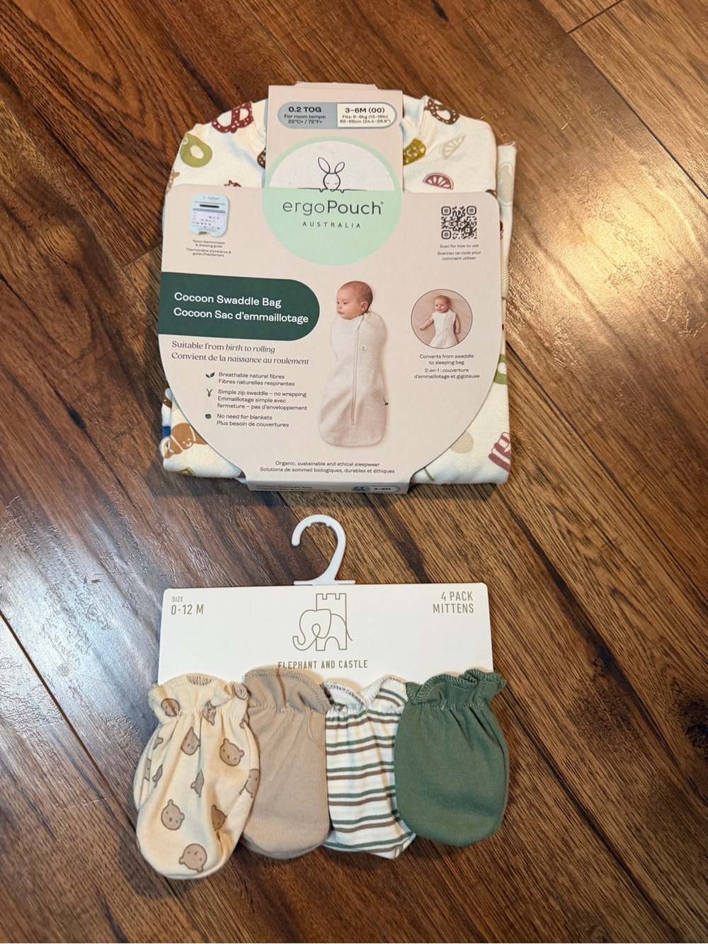 ErgoPouch Cocoon Swaddle Bag 0.2tog - Baby Sleep Sack and mittens